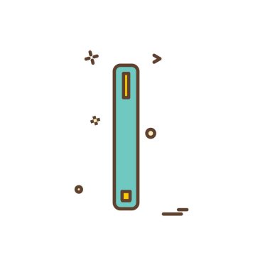 CPU simgesi tasarım, renkli vektör çizim