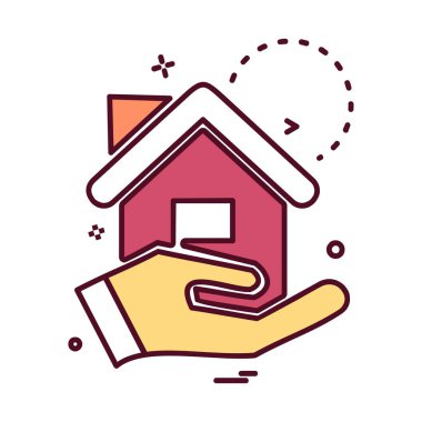 Emlak simge tasarlamak vektör