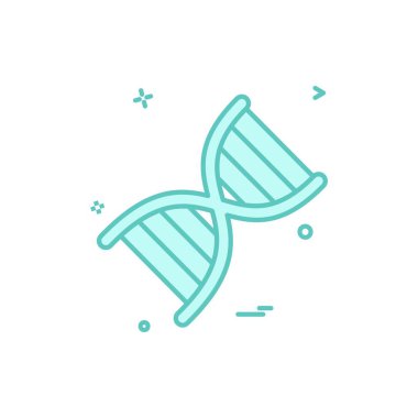 DNA simgesi tasarım, renkli vektör çizim