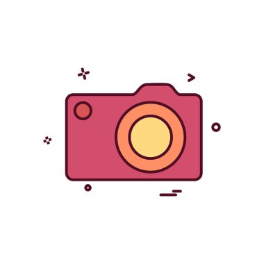 Kamera simgesi tasarım vektörü