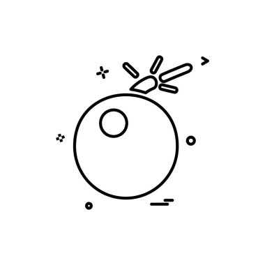 Bomba simgesi tasarım, renkli vektör çizim