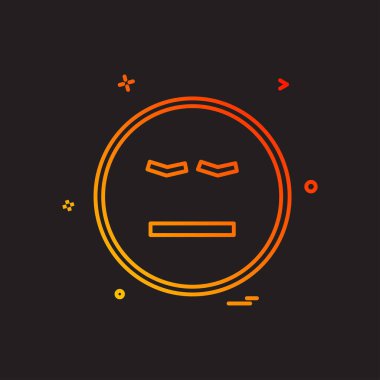 Kızgın emoji simgesi tasarım, renkli vektör çizim