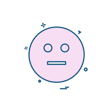 Emoji simgesi tasarım, renkli vektör çizim