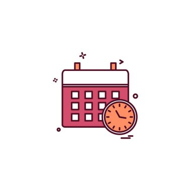 Takvim simgesi tasarım vektörü