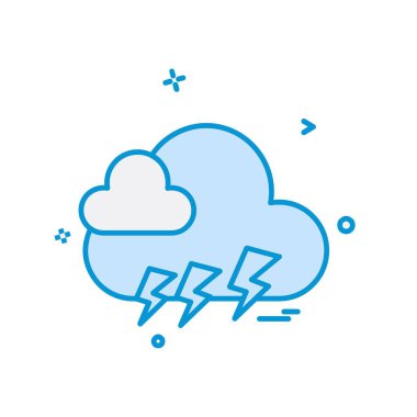 Bulut simgesi tasarım, renkli vektör çizim