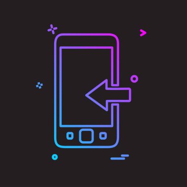 Telefon simgesi tasarım vektörü