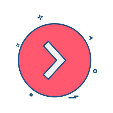 Sağ ok simge tasarlamak vektör