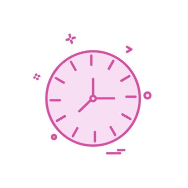 saat düz ikon vektör illüstrasyonu 