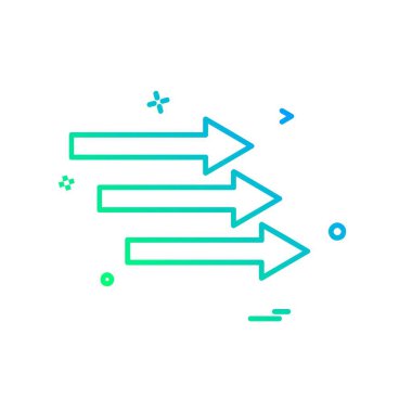 Sağ ok simge tasarlamak vektör