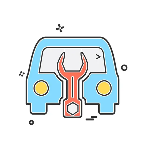 Auto Platte Pictogram Vector Illustratie — Stockvector