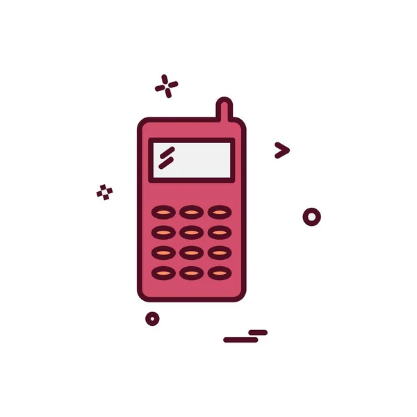Vetor Design Ícone Telefone — Vetor de Stock
