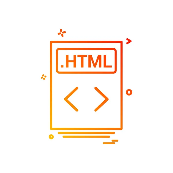 Archivo Archivos Html Icono Vector Diseño — Archivo Imágenes Vectoriales