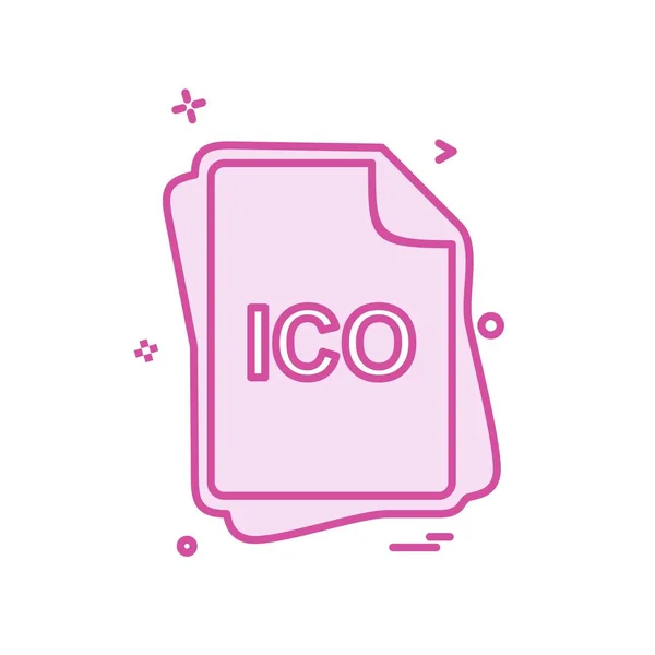 Type Fichier Ico Icon Design Vector — Image vectorielle
