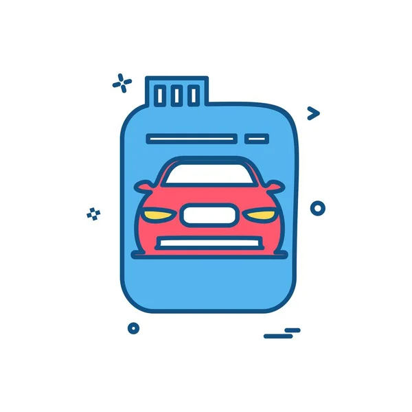 Brandstof Kan Gas Kan Auto Pictogram Vector Ontwerp — Stockvector