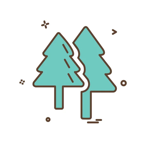 Weihnachtsbaum Symbol Design Vektor — Stockvektor