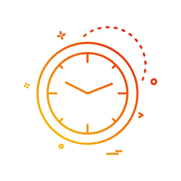 Reloj Icono Diseño Vector — Vector de stock