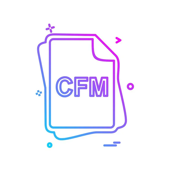 Cfm ファイルの種類アイコン デザインのベクトル — ストックベクタ