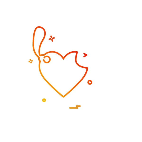 Kalp Simgesi Tasarım Sevgililer Günü Için Vektör Çizim — Stok Vektör