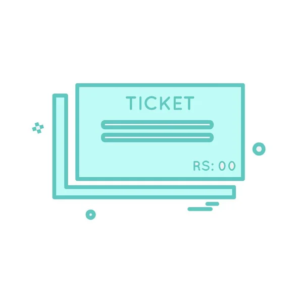 Design Ícone Ingresso Ilustração Vetorial Colorida —  Vetores de Stock