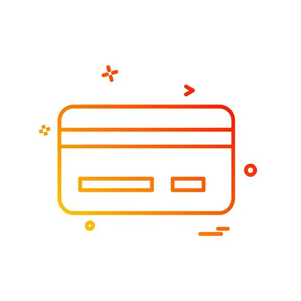 Credit Card Icon Design Vector Illustration — Stock Vector
