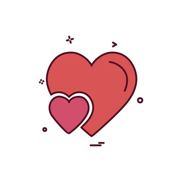 Heart Icon Design Vector Illustration Valentine Day — Stock Vector