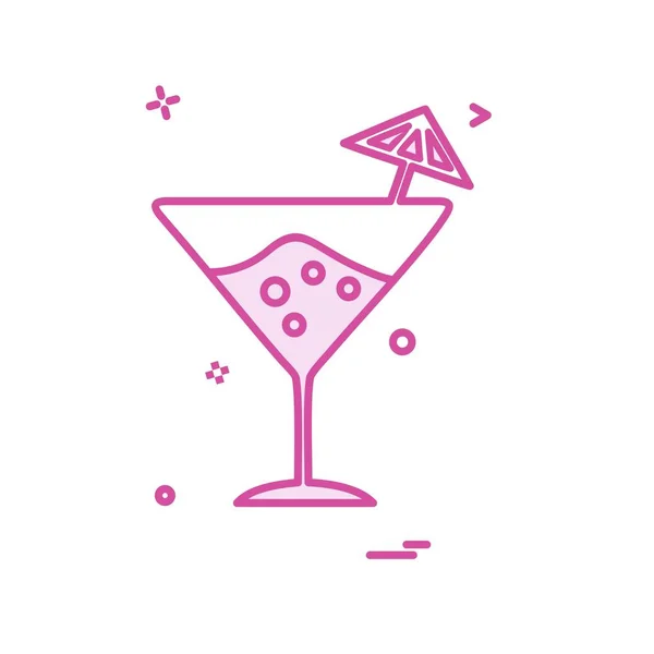 Drink Pictogram Ontwerp Kleurrijke Vectorillustratie — Stockvector