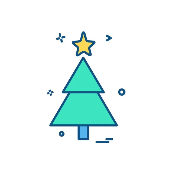 Árbol Navidad Icono Diseño Vector — Archivo Imágenes Vectoriales