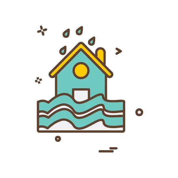 Casa Icono Diseño Vector Colorido Ilustración — Vector de stock