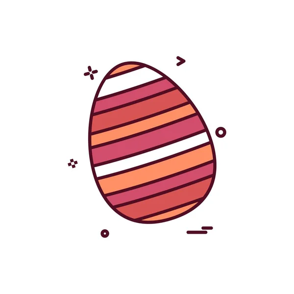 Egg Easter Festival Icon Vector Design — Stock Vector