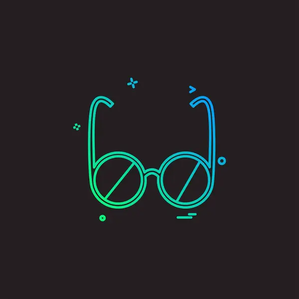 Brille Symbol Design Vektor Illustration — Stockvektor