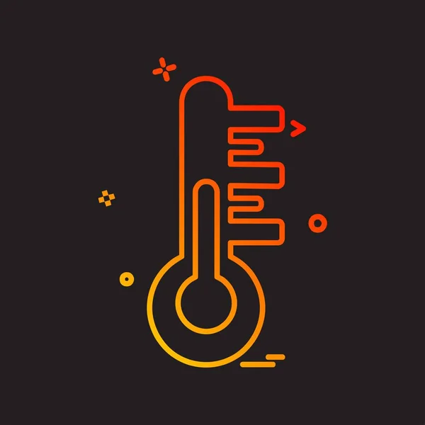 Temperature Icon Design Vector — Stock Vector