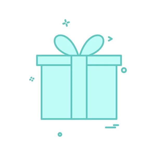 Giftbox Ikon Design Vektorillustration — Stock vektor