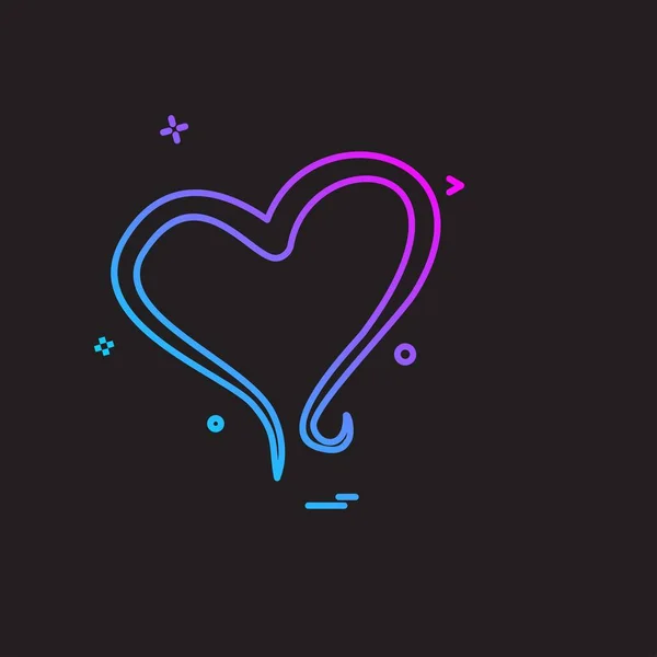 Diseño Iconos Corazón Ilustración Vectorial Para San Valentín — Vector de stock