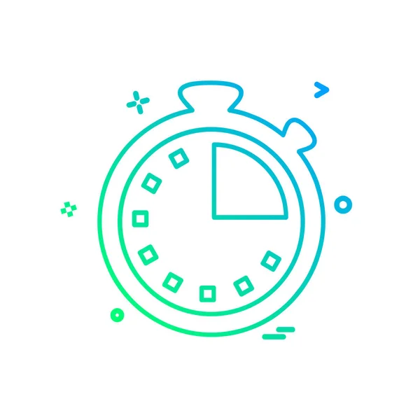 Uhr Flache Icon Vektor Illustration — Stockvektor