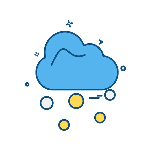 Wolke Icon Design Bunte Vektorillustration — Stockvektor