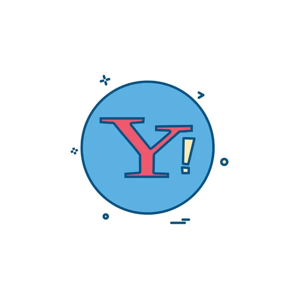 Yahoo Social Icon Vektor Design Illustration — Stockvektor