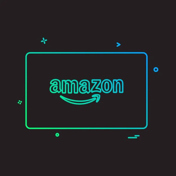 Amazon Kreditní Karty Designu Vektor — Stockový vektor