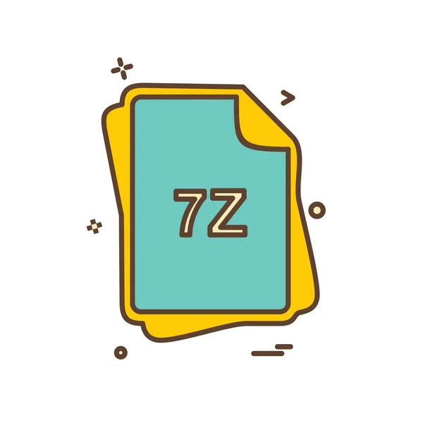 7Z文件类型图标设计矢量 — 图库矢量图片