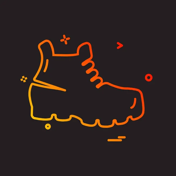 Schuhe Icon Design Bunte Vektorillustration — Stockvektor