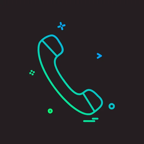 Teléfono Icono Diseño Vector — Vector de stock