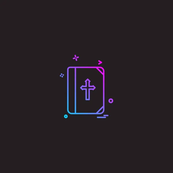 Heliga Bibeln Ikon Design Vektor — Stock vektor