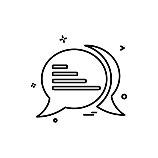 Talk Sms Text Icon Vector Design — Stock Vector