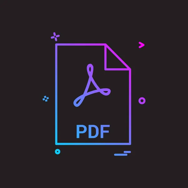 Extensión Archivo Pdf Formato Archivo Icon Vector — Archivo Imágenes Vectoriales