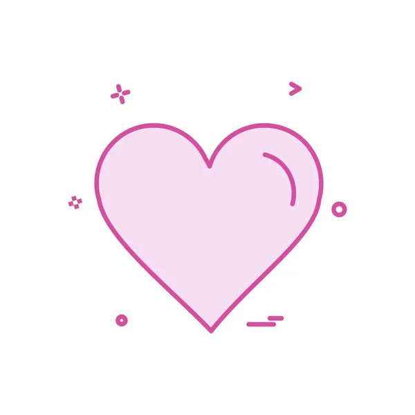 ハート アイコン デザイン バレンタインデーのためのベクトル図 — ストックベクタ
