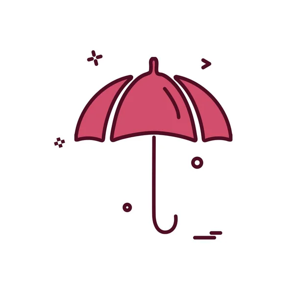 Paraplu Pictogram Ontwerp Vectorillustratie — Stockvector