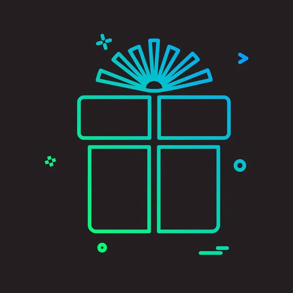 Geschenkbox Symbol Design Vektor Illustration — Stockvektor