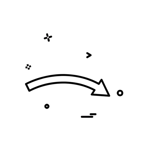 Flecha Derecha Icono Diseño Vector — Vector de stock