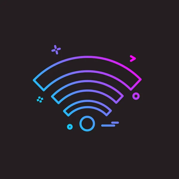 Vecteur Design Icône Wifi — Image vectorielle
