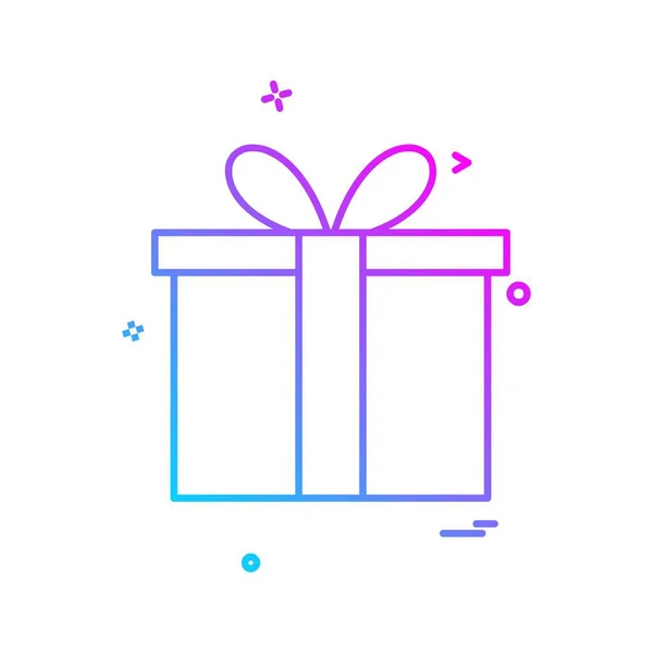 Geschenkbox Symbol Design Vektor Illustration — Stockvektor