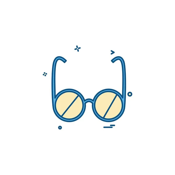 Icono Gafas Diseño Vector Ilustración — Vector de stock